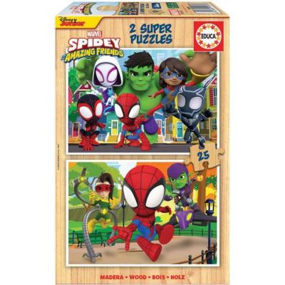 Educa Borras Puzzle 2x25 Spidey & His Amazing Friends Multicolore