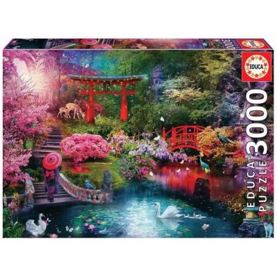 Educa Jardin Japonais, Puzzle 3000 Pi&egrave;ces, 19282, Vari&eacute;
