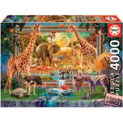 Educa Retour de la Savane, Puzzle 4000 Pi&egrave;ces, 19285, Vari&eacute;