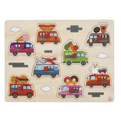 Engelhart puzzle foodtruck junior 22,5 x 30 cm bois 9 pi&egrave;ces