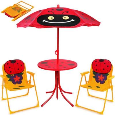 Table et chaises pour enfant avec parasol ajustable