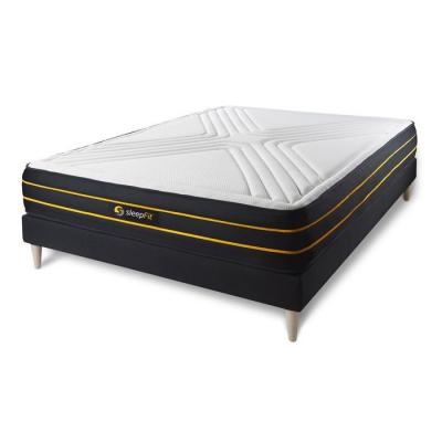 Ensemble 180x200 matelas ULTRA + sommier kit noir