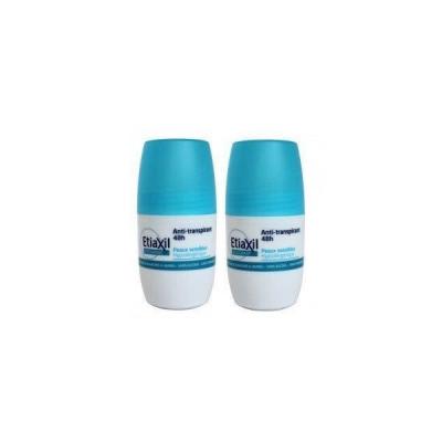 ETIAXIL D&eacute;odorant anti-transpirant 48h lot de 2 roll on 50ml