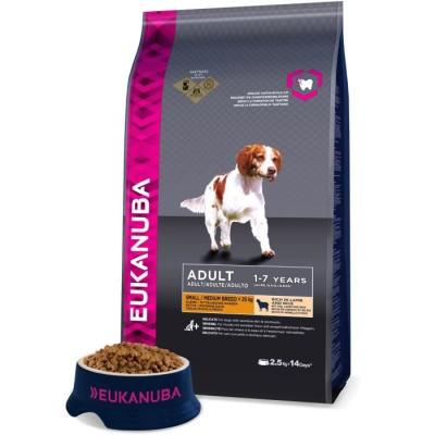 Eukanuba Adult Small Medium Breed agneau riz pour chien 2 x 2,5 kg