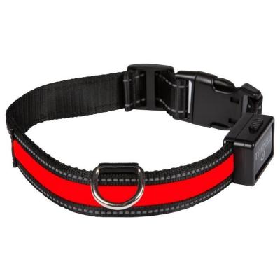 Collier lumineux rouge EYENIMAL Light Collar USB Rechargeable Taille M