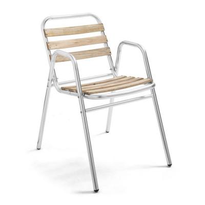 Fauteuil de jardin - 48 x 61 x 75 cm - Aluminium - Oviala - Gris