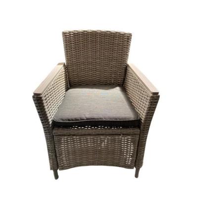 Fauteuil en rotin synth&eacute;tique et acier Turin Chillvert