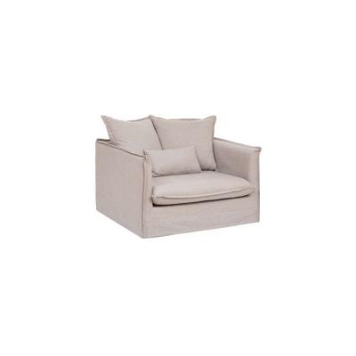 Fauteuil xl Odilon beige Atmosphera cr&eacute;ateur d'int&eacute;rieur - Lin