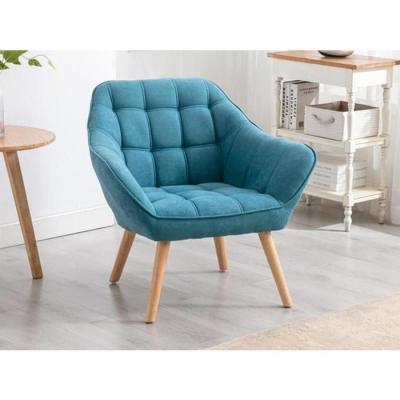 Vente-unique Fauteuil en tissu bleu CASERTA