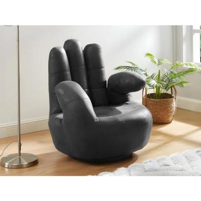 Vente-unique Fauteuil main pivotant CATCHY en simili - Noir