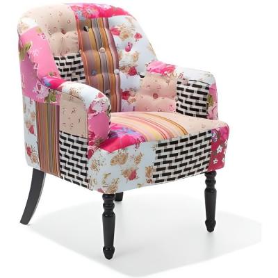 Beliani - Fauteuil patchwork fauteuil en tissu multicolore MANDAL