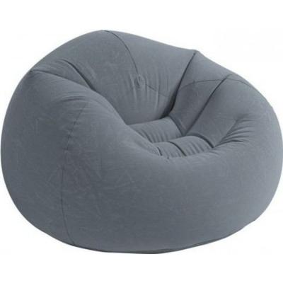 Intex Fauteuil pouf confort effet velours Intex