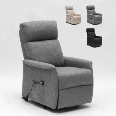 Fauteuil relax &eacute;lectrique en tissu avec releveur giorgia fx - gris Le Roi du Relax