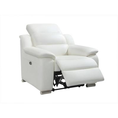 Vente-unique - Fauteuil Relax &eacute;lectrique en Cuir Arena III - Ivoire