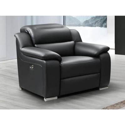 Vente-unique - Fauteuil Relax &eacute;lectrique en Cuir Arena III - Noir