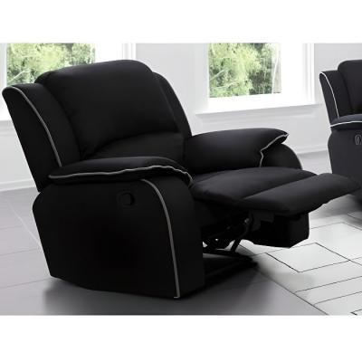 Vente-unique Fauteuil Relax en Microfibre Hernani - Noir