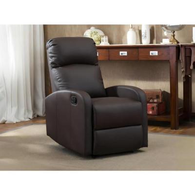 Vente-unique - Fauteuil Relax en Simili ISAO - Marron