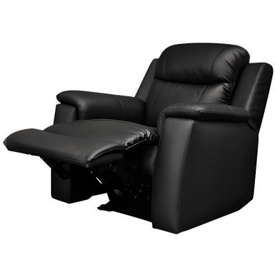 Vente-unique - Fauteuil Relax Evasion en Cuir - Noir