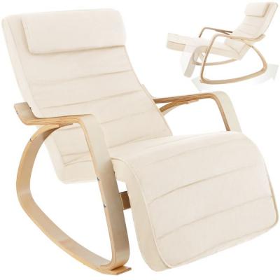Tectake fauteuil &agrave; bascule onda - beige 403527