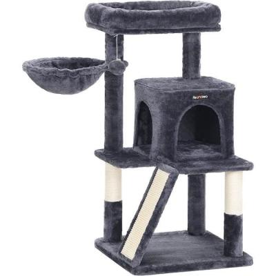 Feandrea Arbre &agrave; chat avec planche &agrave; gratter, Gris Fonc&eacute;