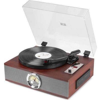 Fenton rp180 platine vinyle lecteur cd design retro - bois fonc&eacute;