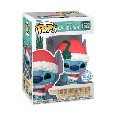 Figurine Funko POP Disney Lilo & Stitch - Stitch Unwrapping Gift