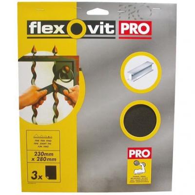 Papier de verre - Flexovit - Lot de 3-63642526306&nbsp;- Saint Gobain