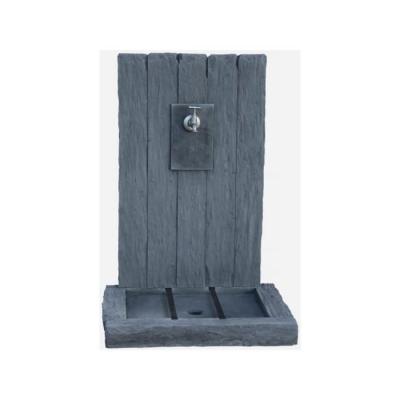Fontaine ""ARDOISE"" - en pierre reconstitu&eacute;e - 59 x 44 x 87 cm - Gris