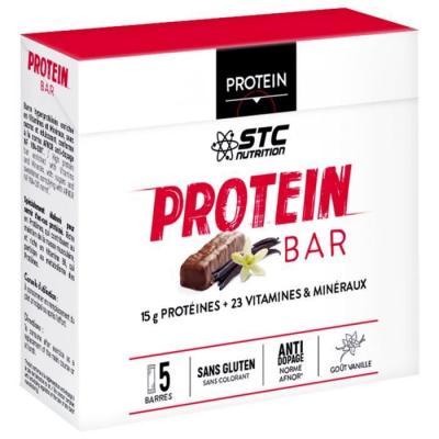 Barre proteinee stc nutrition protein bar 5 barres de 45 g vanille