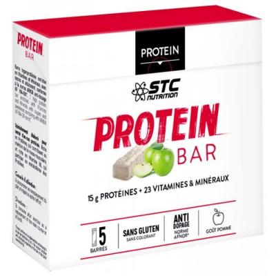 Barre proteinee stc nutrition protein bar 5 barres de 45 g pomme