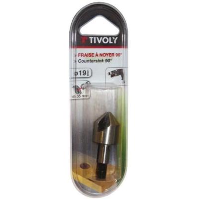 Tivoly - Fraise conique pour logement des t&ecirc;te de vis - d: 19 mm