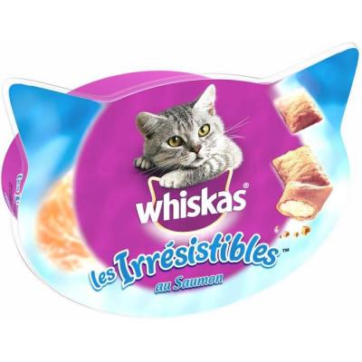 60g Whiskas Les Irr&eacute;sistibles saumon - Friandises pour chat