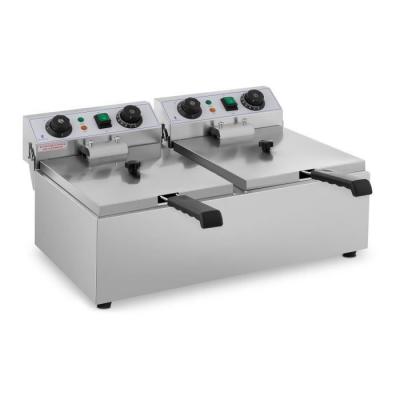 Royal Catering Friteuse &eacute;lectrique - 2 x 10 litres - Minuterie RCTF 10DB