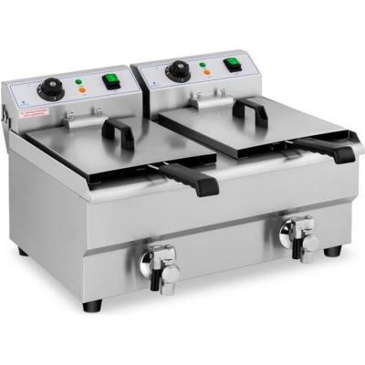 Friteuse &Eacute;lectrique Double Friteuse De Restaurant &Eacute;l&eacute;ments Amovibles 2 x 10 l - Rouge