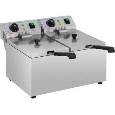 Royal Catering Friteuse &eacute;lectrique - 2 x 8 litres - 230 volts RCEF 08DB