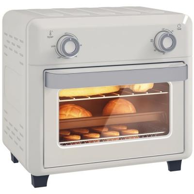Friteuse &agrave; air mini four 1 000w 10l 80&deg;c-230&deg;c timer 5 accessoires inclus cr&egrave;me