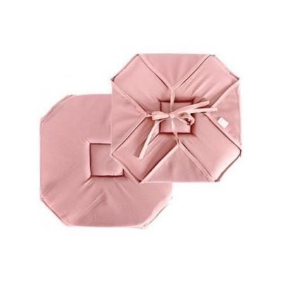 Enjoy Home - Galette &agrave; rabats polyester chaby 40 x 40 cm - vieux rose
