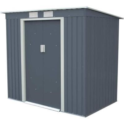Abri de Jardin en M&eacute;tal Gardiun Buckingham 2,43 m&sup2; - Gris anthracite
