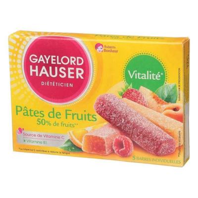 P&acirc;tes De Fruits Gayelord Hauser - Les 5 Barres De 25 G