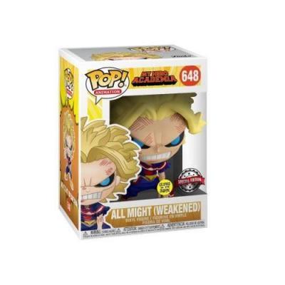 Figurine Funko Pop - My Hero Academia N&deg;648 - All Might (Affaibli) - Brillant Dans Le Noir (44783)