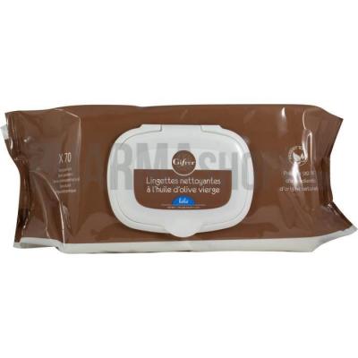 Gifrer B&Eacute;B&Eacute; - Lingettes Nettoyantes &agrave; l'Huile d'Olive, 70 lingettes