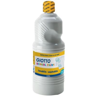 Flacon de 1 Litre de gouache liquide lavable Giotto. Coloris blanc