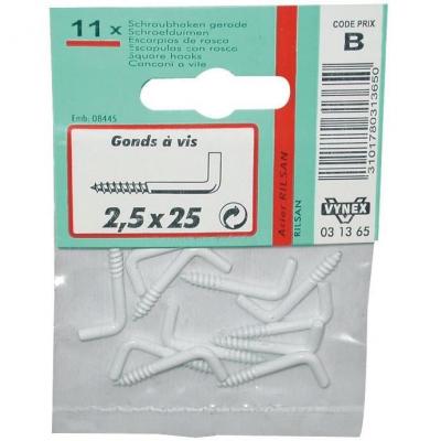 VYNEX Gond &agrave; vis rilsanis&eacute; Blanc 5 x50 SC x3