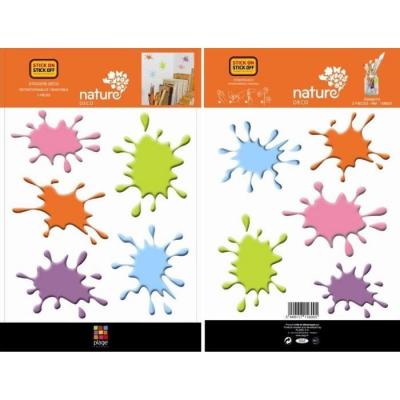 GOUACHE Stickers muraux enfant 2 planches 18.5x15cm