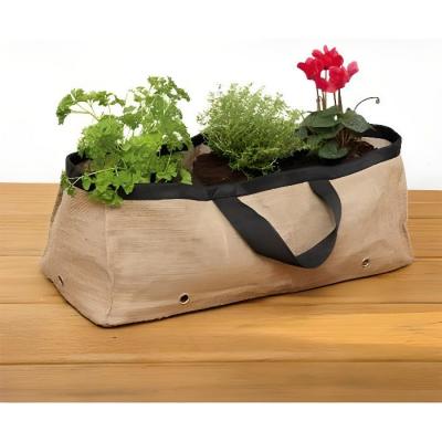 Innovaxe Grande jardini&egrave;re terrasse en Toile de Jute
