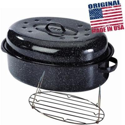 Cocotte ovale en acier carbon 33x20cm + grille warmcook - 6106+2007