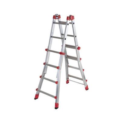 Hailo Profistep Multi 7516-131 4x4 Steps Multifunction Ladder Argent&eacute;