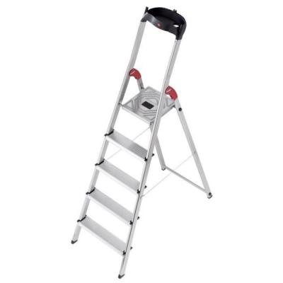 Escabeau s&eacute;curis&eacute; pliable en aluminium 5 marches ultra l&eacute;ger Hailo L60