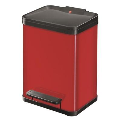 Hailo Poubelle &agrave; p&eacute;dale Oko Duo Plus Taille M 2x9 L Rouge 0622-240