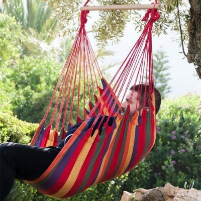 Hamac color&eacute; si&egrave;ge suspendu fauteuil rouge